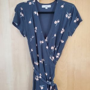 Loft Cherry Wrap Dress